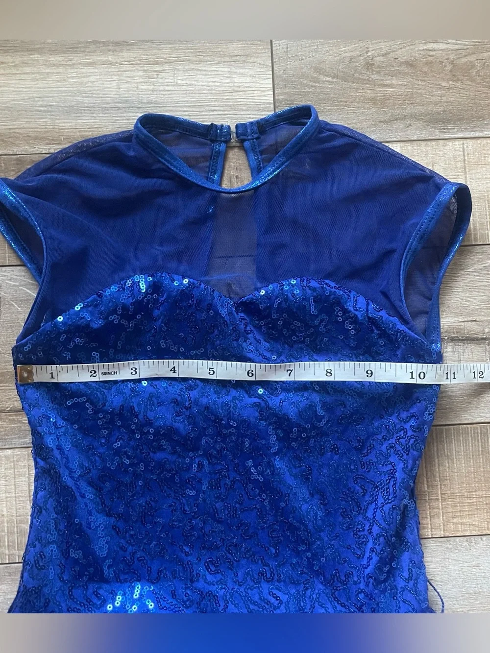 Revolution Dancewear Royal Blue Sequin Dance Costume Lyrical Jazz Girl’s Medium